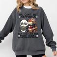 Teacher Bookworm Book Lover Panda Reading Book Librarian Tee Comfort Colors Sweatshirt Pepper
