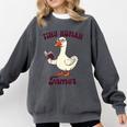 Teacher Silly Goose Reading Book Teaching Tiny Human Tamer Comfort Colors Sweatshirt Pepper