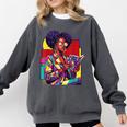 History Woman Reading Book Geometric Girl Educated Comfort Colors Sweatshirt Pepper