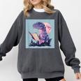 Trex Reading Book Dinosaur Comfort Colors Sweatshirt Pepper Trex Reading Book Dinosaur Comfort Colors Sweatshirt Pepper