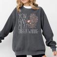 Trigger Warning Dark Romance Reader Smut Spicy Book Merch Comfort Colors Sweatshirt Pepper