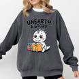 Unearth a Story Cute Dinosaur Summer Reading 2026 Dino Book Comfort Colors Sweatshirt Pepper Unearth a Story Cute Dinosaur Summer Reading 2026 Dino Book Comfort Colors Sweatshirt Pepper