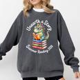 Unearth a Story Summer Reading 2026 Book Lover Dino Fun Comfort Colors Sweatshirt Pepper
