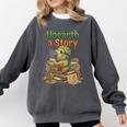 Unearth a Story Triceratops Dinosaur Reading Books Cute Dino Comfort Colors Sweatshirt Pepper Unearth a Story Triceratops Dinosaur Reading Books Cute Dino Comfort Colors Sweatshirt Pepper