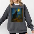 Van Gogh Starry Night Art Cat And Book Lovers Comfort Colors Sweatshirt Pepper Van Gogh Starry Night Art Cat And Book Lovers Comfort Colors Sweatshirt Pepper