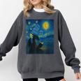 Van Gogh Starry Night Fantasy Reader Dragon Reading Book Comfort Colors Sweatshirt Pepper Van Gogh Starry Night Fantasy Reader Dragon Reading Book Comfort Colors Sweatshirt Pepper