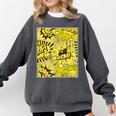Varsity-Gold Yellow Comic Book University Varsity-Gold Comfort Colors Sweatshirt Pepper