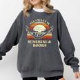 All I Want Is Sunshine & Books Summer Reading Comfort Colors Sweatshirt Pepper