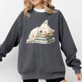 West Highland Terrier Books Dog Breed Westie For Men Women Girls Kids Comfort Colors Sweatshirt Pepper