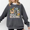 Wild About Reading Animals And Book Lovers Comfort Colors Sweatshirt Pepper