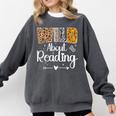 Wild About Reading Book Lover Bookworm Library Day Comfort Colors Sweatshirt Pepper