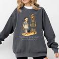 Wizard Of Oz Book Quote Scarecrow Dorothy Retro Drawing Comfort Colors Sweatshirt Pepper