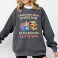 A Woman Cannot Survive On Books Alone She Needs Yarn Crochet Premium Tri-Blend Comfort Colors Sweatshirt Pepper A Woman Cannot Survive On Books Alone She Needs Yarn Crochet Premium Tri-Blend Comfort Colors Sweatshirt Pepper
