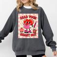 Women's Read Your Heart Out Groovy Bookish Valentine Day Women Girls Comfort Colors Sweatshirt Pepper Women's Read Your Heart Out Groovy Bookish Valentine Day Women Girls Comfort Colors Sweatshirt Pepper