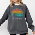 Women's Never Underestimate The Power Of A Girl With Book Reading Comfort Colors Sweatshirt Pepper