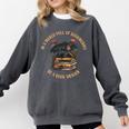 In A World Full Of Bookworms Be A Book Dragon Book Lover Comfort Colors Sweatshirt Pepper