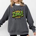 ZING Comic Book Retro Artwork – Cartoon Collector Comfort Colors Sweatshirt Pepper ZING Comic Book Retro Artwork – Cartoon Collector Comfort Colors Sweatshirt Pepper