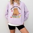 100 Days Of Chill Cute Capybara School Book Lover Comfort Colors Sweatshirt Crimson 100 Days Of Chill Cute Capybara School Book Lover Comfort Colors Sweatshirt Crimson