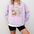 100 Days Of Coffee And Chaos Coquette Bow Book Apple Comfort Colors Sweatshirt Crimson