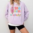 100th Day Of School Teacher Women Floral Books Comfort Colors Sweatshirt Crimson 100th Day Of School Teacher Women Floral Books Comfort Colors Sweatshirt Crimson