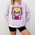 Adorable Book Lover Persian Cat With Reading Glasses Cute Comfort Colors Sweatshirt Crimson Adorable Book Lover Persian Cat With Reading Glasses Cute Comfort Colors Sweatshirt Crimson