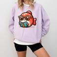 Adorable Book Lover Salmon With Reading Glasses Cute Comfort Colors Sweatshirt Crimson Adorable Book Lover Salmon With Reading Glasses Cute Comfort Colors Sweatshirt Crimson