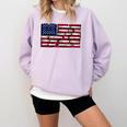 America US Flag Books Library Reading For Book Lover Reader Comfort Colors Sweatshirt Crimson