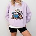 Animals Raccoon Reading Book Librarian Across America Kids Comfort Colors Sweatshirt Crimson