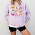 Apple Coquette Bow Books First Day Of School Back To School Comfort Colors Sweatshirt Crimson Apple Coquette Bow Books First Day Of School Back To School Comfort Colors Sweatshirt Crimson