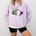 Asexual Book Lover LGBT Reading Pride Ace Flag Daisy Comfort Colors Sweatshirt Crimson Asexual Book Lover LGBT Reading Pride Ace Flag Daisy Comfort Colors Sweatshirt Crimson