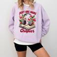 Audiobook Lover Bookish Headphones Just One More Chapter Comfort Colors Sweatshirt Crimson