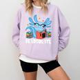 Axolotl Read Book Kawaii Reading Books For Men Women Comfort Colors Sweatshirt Crimson