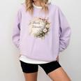Barely Tolerable Book Lover Bookish Floral Bookworm Comfort Colors Sweatshirt Crimson