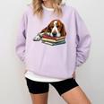 Basset Hound Books Dog Breed Graphic Comfort Colors Sweatshirt Crimson Basset Hound Books Dog Breed Graphic Comfort Colors Sweatshirt Crimson