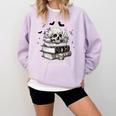 Boo Skeleton Skull Books Halloween Women School Teacher Kid Premium Comfort Colors Sweatshirt Crimson Boo Skeleton Skull Books Halloween Women School Teacher Kid Premium Comfort Colors Sweatshirt Crimson