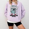 This Is My Book Character Costume Reading Book Lover Comfort Colors Sweatshirt Crimson
