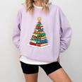 Book Christmas Tree Xmas Lights Book Lover Teacher Librarian Comfort Colors Sweatshirt Crimson Book Christmas Tree Xmas Lights Book Lover Teacher Librarian Comfort Colors Sweatshirt Crimson
