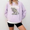 Book Dinosaur Bookworm T-Rex Dino Reading Books Book Comfort Colors Sweatshirt Crimson