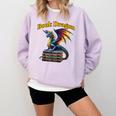 Book Dragon Mark Minson's Books Comfort Colors Sweatshirt Crimson Book Dragon Mark Minson's Books Comfort Colors Sweatshirt Crimson