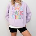 Book Fair Vibes Groovy Retro Reading Comfort Colors Sweatshirt Crimson