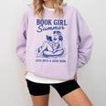 Book Girl Summer Comfort Colors Sweatshirt Crimson