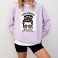 Book Lover What Happens At Book Club Stays Messy Bun Girls Comfort Colors Sweatshirt Crimson