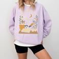 Book Lover Moonlight Reading Scene Night Comfort Colors Sweatshirt Crimson