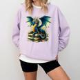 Book Lover Reading Fantasy Dragon Comfort Colors Sweatshirt Crimson