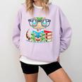 Book Lover Reading Iguana Comfort Colors Sweatshirt Crimson
