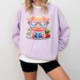 Book Lover Reading Pig Comfort Colors Sweatshirt Crimson Book Lover Reading Pig Comfort Colors Sweatshirt Crimson
