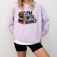 Book Lovers Im With The Banned Books For Reading Librarian Comfort Colors Sweatshirt Crimson Book Lovers Im With The Banned Books For Reading Librarian Comfort Colors Sweatshirt Crimson