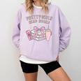 Book Lover's Pretty Girl's Read Books Comfort Colors Sweatshirt Crimson
