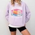 Book Nerd Just A Girl Who Loves Books Literary Enthusiast Comfort Colors Sweatshirt Crimson