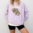 Book Reading Dinosaur T-Rex Dino Bookworm Comfort Colors Sweatshirt Crimson
